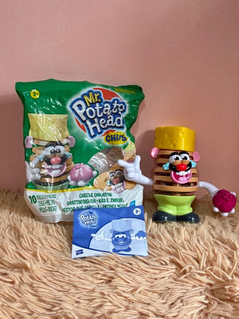 Mr. Potato Head Chips Cheesie Onionton Stackable Figure (Category: Designer & Blind Box Toys) located in Balanga. Submitted by chaiee.btn (Listing ID 1457036579, Image 2). Description: *like new, still with complete accessories Please check photos for actual condition. “As is basis”: Buyer accepts all declared, visible and/or unnoticed faults, damage, and/or missing parts, if any, the moment he/she pays. ‣ decluttering sale, all must go! ‣ all de