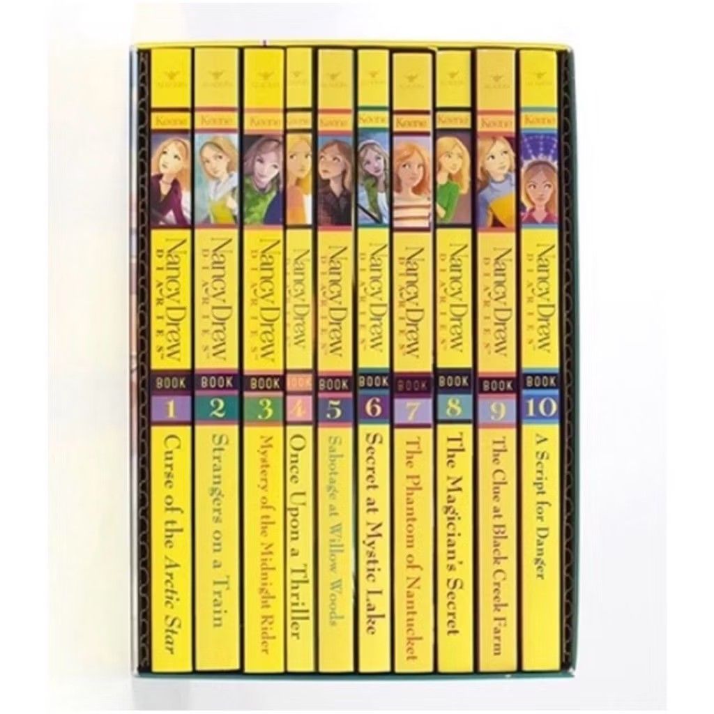 NANCY DREW 10-BOOK COLLECTION (Category: Storybooks) located in Manila. Submitted by pixelnprintlab (Listing ID 1457096363, Image 3). Description: ✨ NANCY DREW 10-BOOK COLLECTION ✨ 📚 100% Original | Brand New | Pre-Order A fun and exciting 10-book collection featuring the classic mystery adventures of Nancy Drew. Perfect for young readers, mystery lovers, and book collectors! 🔎📖✨ 📖 Includes: • Curse of the Arctic Star • Strangers on a Train •