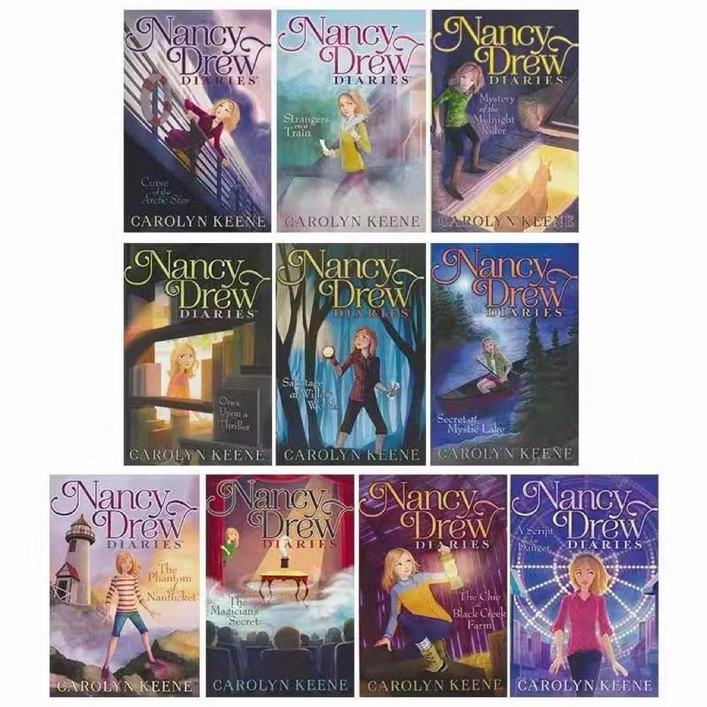 NANCY DREW 10-BOOK COLLECTION (Category: Storybooks) located in Manila. Submitted by pixelnprintlab (Listing ID 1457096363, Image 2). Description: ✨ NANCY DREW 10-BOOK COLLECTION ✨ 📚 100% Original | Brand New | Pre-Order A fun and exciting 10-book collection featuring the classic mystery adventures of Nancy Drew. Perfect for young readers, mystery lovers, and book collectors! 🔎📖✨ 📖 Includes: • Curse of the Arctic Star • Strangers on a Train •