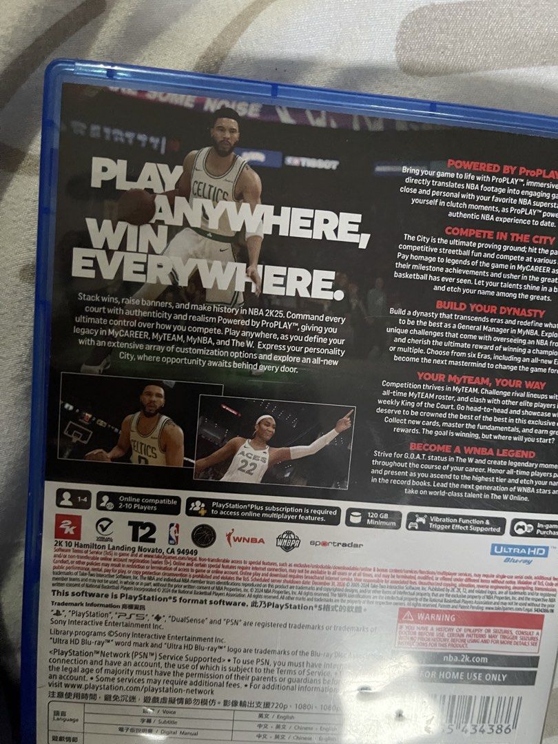 Nba 2k25 ps5 (Category: PlayStation) located in Manila. Submitted by jamesonmarcus (Listing ID 1457047471, Image 3). Description: NBA2K25 UNREDEEMED CODE Deliver only buyers expense or meetup sm bicutan PARANAQUE LOCATION.