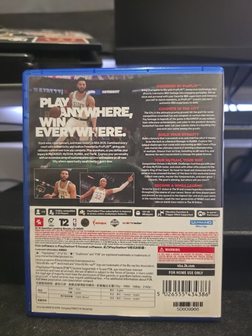 NBA 2K25 (PS5 Game) (Category: PlayStation) located in Mandaluyong City. Submitted by irwaynee (Listing ID 1457081666, Image 3). Description: 💿 NBA 2K25 for PlayStation 5 - Disc and original case included - Good condition! 📍 Pick-up or delivery available 🚚 Delivery fee will be shouldered by the buyer. 📩 PM me if interested!.