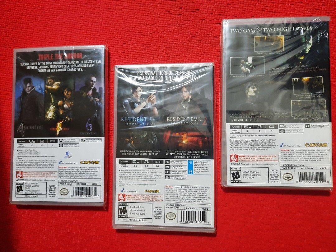 Nintendo switch Resident evil game Brand new (Category: Nintendo) located in Quezon City. Submitted by ZeldaMACcloud (Listing ID 1456969944, Image 2). Description: brand new sealed fix prices, No swap Resident Evil Revelation Collection - 1,700 Resident Evil Triple Pack - 1,800 Resident Evil Origins Collection - 1,700 sealed , Brand new, Meet Up Commonwealth Ever , Sm fairview, SM NORTH EDSA, fairview Center Mall, Puregold Commonwealth, Alimall c