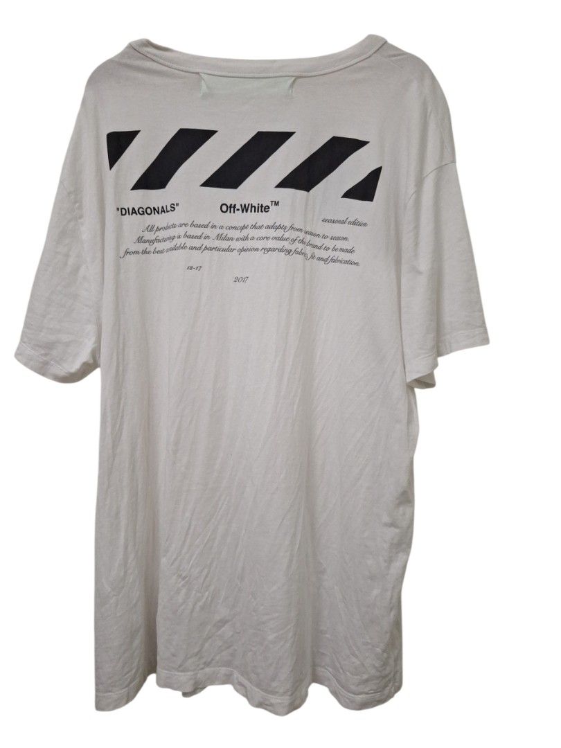 Off White (Category: Tshirts & Polo Shirts) located in Johor Bahru. Submitted by studioswoosh (Listing ID 1457103773, Image 2). Description: off white virginity abloh authentic conditions cun rm 100 cod masai/seri alam off white bape supreme palace patta chrome heart stussy carhatt junya watanabe kapital levis awake dime.