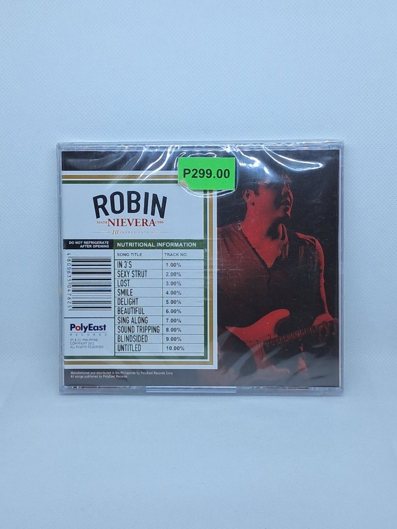 OPM Music CD: Robin Nievera - Overwait (Category: CDs & DVDs) located in Quezon City. Submitted by affcollection (Listing ID 1457005632, Image 2). Description: Original music CD.