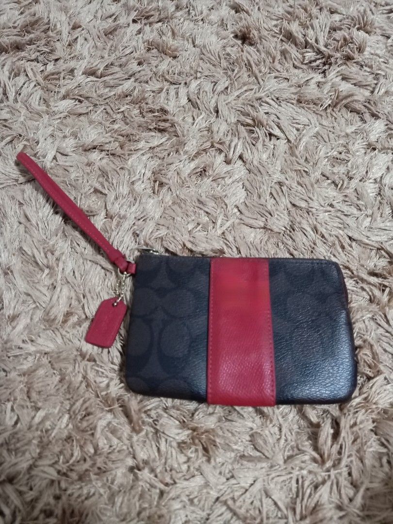 Original coach leather monogram small wristlet pouch (Category: Purses & Pouches) located in Binmaley. Submitted by fashionluxury058 (Listing ID 1457055640, Image 1). Description: original coach leather monogram wristlet pouch in good condition size: small.