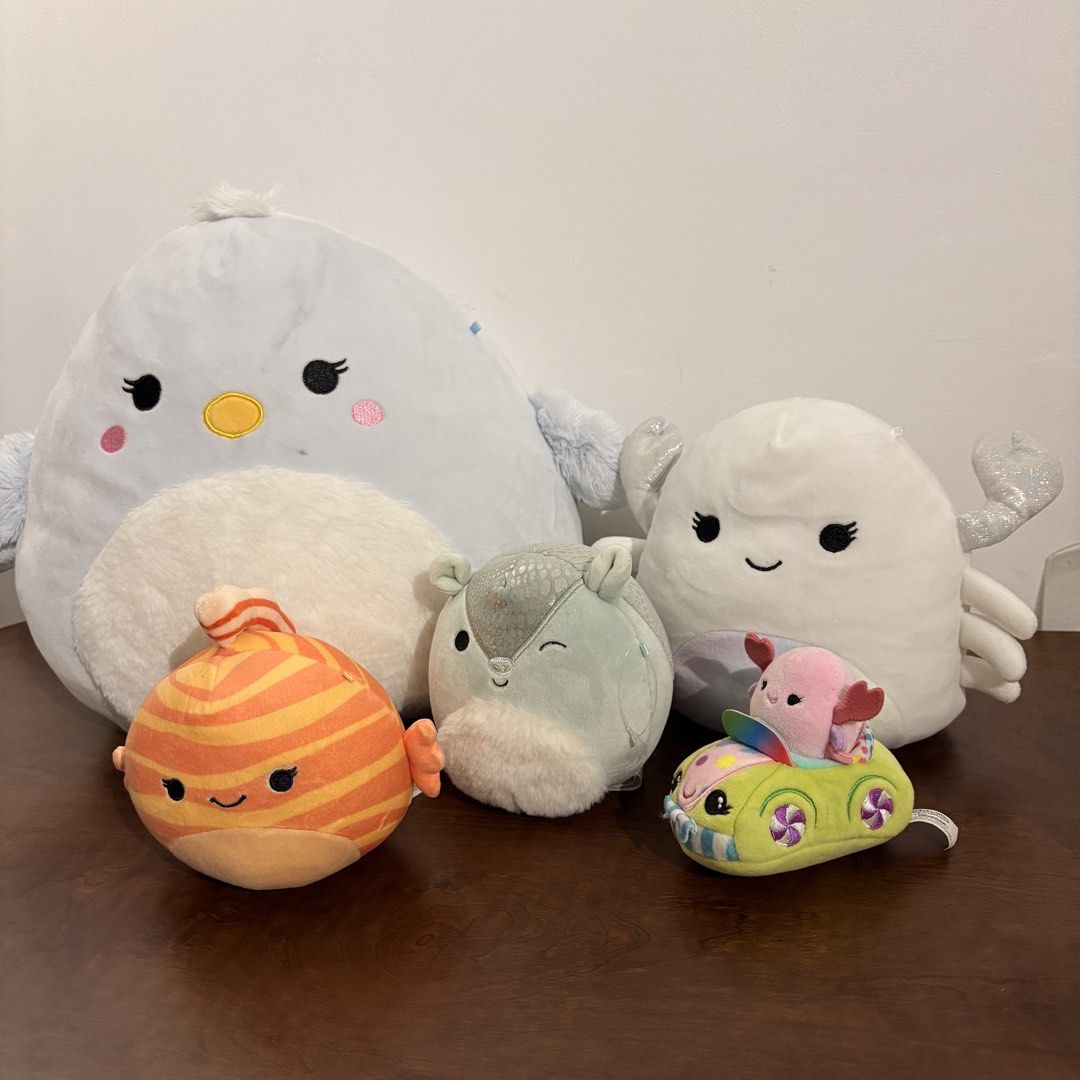 Original Squishmallows Plush Stuffed Toy Bundle Set (Category: Plushies & Soft Toys) located in Taguig. Submitted by chumi.sells (Listing ID 1457070365, Image 2). Description: original squishmallows plush bundle - 950 - guaranteed authentic - blue bird just needs cleaning due to years of storage - the rest are like new - no paper tags anymore - x sensi ♡ kindly check pics for prices, condi & inclusions ♡ wysiwyg | x sensi & rude buyers ♡ no lp po
