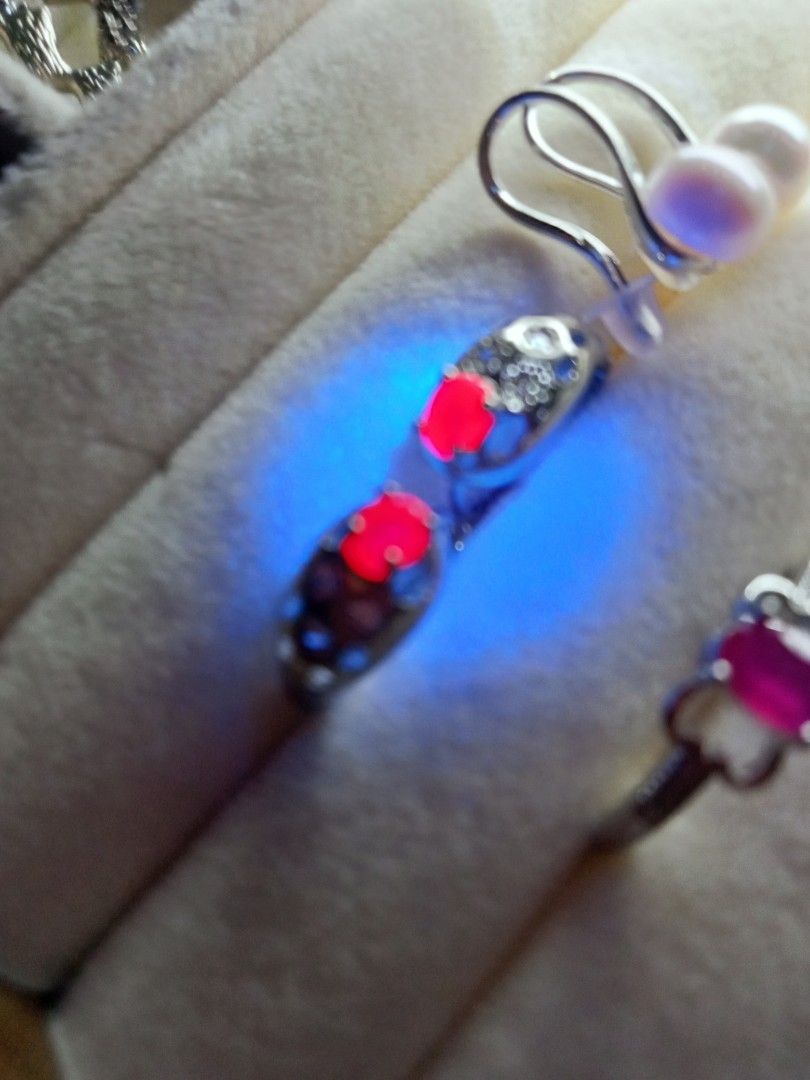 Pearl Earrings & Ruby Ring only (Category: Earrings) located in Davao. Submitted by kimpoycaye62726 (Listing ID 1457136652, Image 3). Description: - Elegant 2-piece jewelry set - Includes pearl drop earrings - Matching ruby ring with clear stone accents - All pieces are silver-toned metal - Perfect for adding a pop of color and sophistication to any outfit - Feel free to ask any questions!.