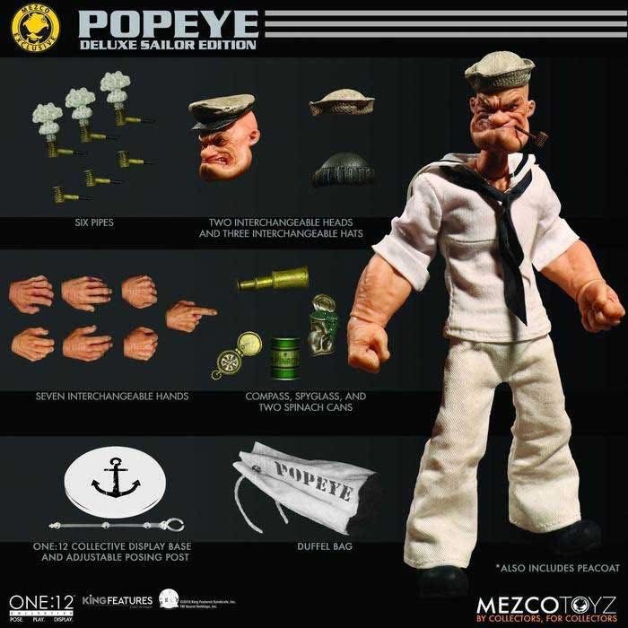 Perfect Mezco Popeye Deluxe Edition (Category: Figurines & Statues) located in Paranaque City. Submitted by icko007 (Listing ID 1457118892, Image 2). Description: Rare🔥🔥 Perfect Mezco Collective Popeye Deluxe Edition Bib Complete no issue Price 6999 Only No Rush Shipping/ Dibs Now Pay now Location Paranaque Payment Gcash/Bpi Shipping Lalamove/Lbc Buyers Risk / Fee ‼️Seller is not responsible for: lost, stolen, or damaged packages..