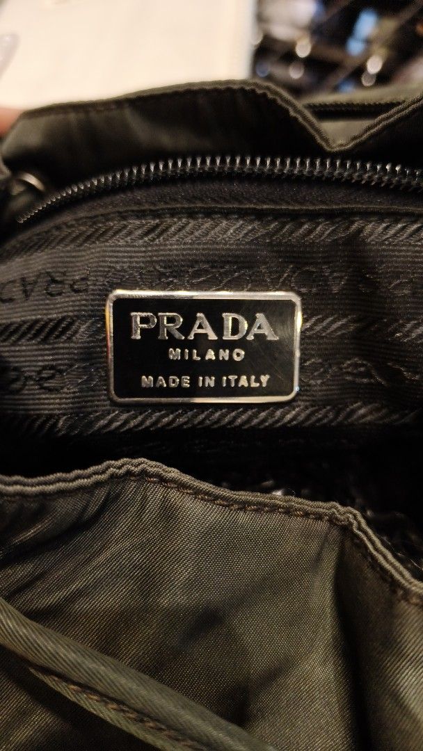 Prada Nylon Backpack Green (Category: Luxury Bags & Wallets) located in Davao. Submitted by _jetnest25 (Listing ID 1457071066, Image 2). Description: - Authentic Prada backpack - Classic green nylon material - Drawstring closure with flap - Interior zip pocket - Made in Italy - Great for everyday use or travel.