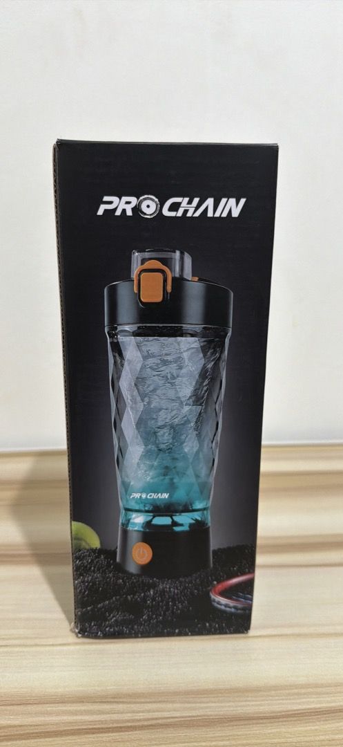 PROCHAIN Electric Protein Shaker Bottle (Category: Water Bottles & Tumblers) located in Dagupan City. Submitted by my.zmoh (Listing ID 1456972837, Image 1). Description: PREMIUM TRITAN & BPA-FREE: Made from 100% BPA-Free Tritan, this shaker bottle is durable and safe for long-term use. Naturally odor-resistant and non-toxic, it ensures a clean and healthy drinking experience. LARGE CAPACITY & STORAGE: Features a 22oz (650ml) capacity with an inde