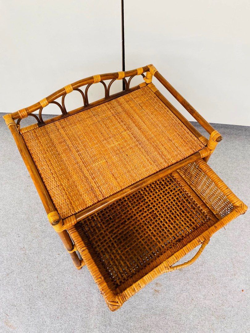 RATTAN BEDSIDE TABLE DRAWER (Category: Shelves, Cabinets & Racks) located in Manila. Submitted by jerichocal17856 (Listing ID 1456962088, Image 3). Description: “JAPAN SURPLUS” RATTAN BEDSIDE TABLE DRAWER SIZE: 22L” x 16W” x 21H” inches (AS-IS ITEM) IN GOOD CONDITION.