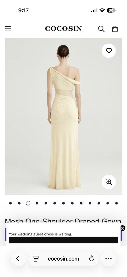 [RENT] COCOSIN Mesh One-Shoulder Draped Gown (Category: Evening dresses & gowns) located in Quezon City. Submitted by byebyebyestuff (Listing ID 1456959351, Image 3). Description: - Beautiful COCOSIN gown - Elegant one-shoulder design - Features delicate mesh detailing - Flowing, draped fabric for a graceful silhouette - Unique and eye-catching cut - Ideal for any special occasion When worn/actual photos upon request Dress Rental Terms: Rental Pe