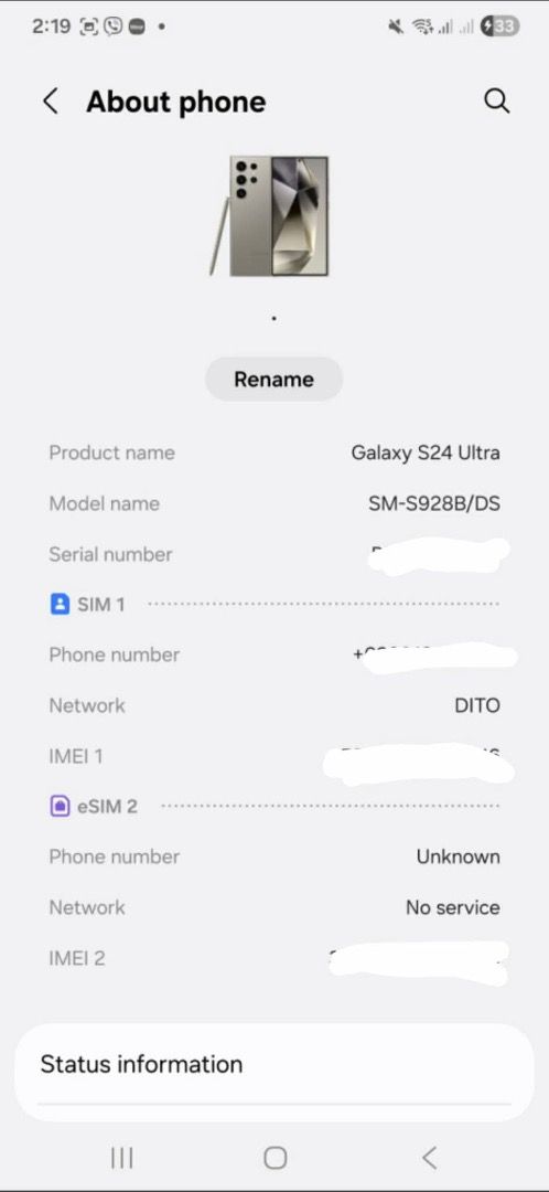 S24Ultra 512 GB - Lady Owned (Category: Samsung) located in Caloocan City. Submitted by tina1991_721 (Listing ID 1457092859, Image 2). Description: spare phone, used only during concert.