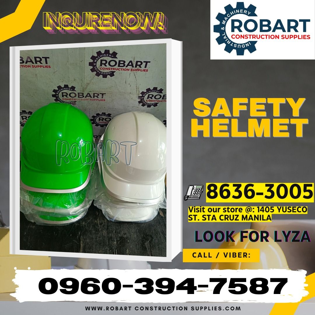 Safety Helmet (Category: Construction Tools & Equipment) located in Manila. Submitted by lyssarobart19xx (Listing ID 1456980538, Image 1). Description: Safety Helmet Model: Diamond VI Peak 𝑹𝑶𝑩𝑨𝑹𝑻 𝑪𝑶𝑵𝑺𝑻𝑹𝑼𝑪𝑻𝑰𝑶𝑵 𝑺𝑼𝑷𝑷𝑳𝑰𝑬𝑺 𝒪𝒻𝒻𝒾𝒸𝑒 𝒜𝒹𝒹𝓇𝑒𝓈𝓈: 𝟣𝟦𝟢𝟧 𝒴𝓊𝓈𝑒𝒸𝑜 𝒮𝓉. 𝒮𝓉𝒶 𝒞𝓇𝓊𝓏 𝑀𝒶𝓃𝒾𝓁𝒶 ꜱᴇɴᴅ ᴜꜱ ᴍᴇꜱꜱᴀɢᴇ ꜰᴏʀ ɪɴQᴜɪʀɪᴇꜱ ‼️ ‼️ ɢʟᴏʙᴇ: (0966-827-7091) ꜱᴍʀᴛ - (0960-394-7587) ᴠɪʙʀ - (0960-394-7587) ʟᴀɴᴅʟɪɴᴇ: (8636