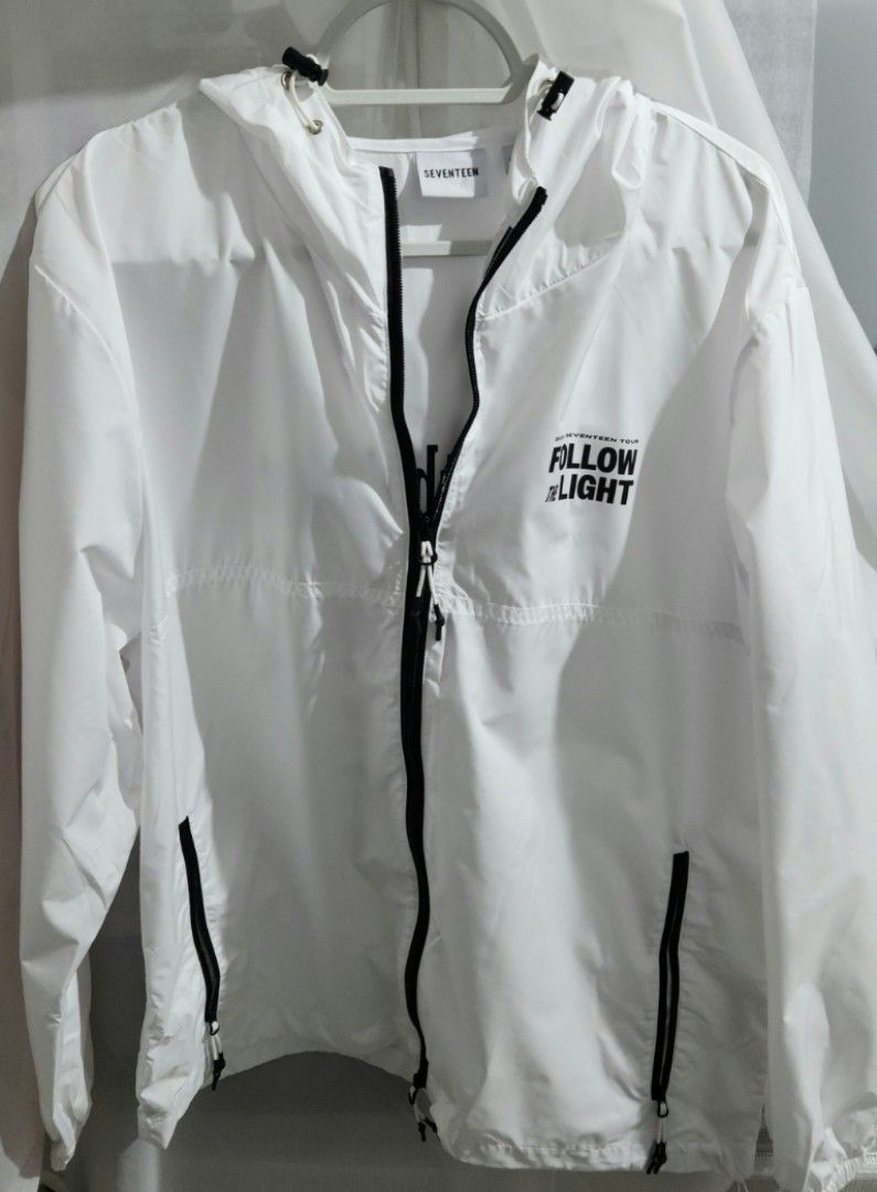 SEVENTEEN | FOLLOW THE LIGHT WINDBREAKER (Category: Coats, Jackets and Outerwear) located in Baguio. Submitted by ysaaabiz (Listing ID 1457025408, Image 1). Description: WINDBREAKER only — size : medium — material : 100% polyester — washed but never used — no pc, bought as tingi — nego rfs: wrong size, too big 🔗 dm or make offer to claim! mop : gcash mod : direct jnt (c/o buyer).