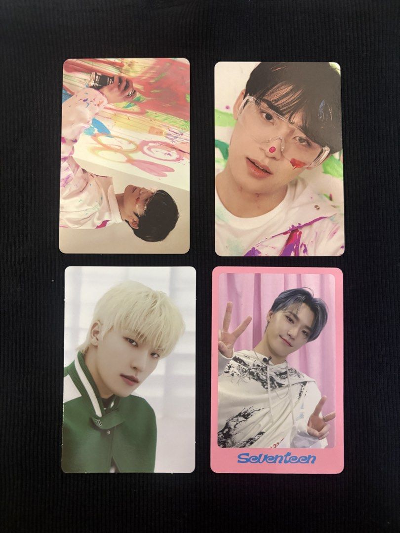 SEVENTEEN Random Photocards (Category: K-Wave Merchandise) located in Quezon City. Submitted by jjccly (Listing ID 1457131378, Image 3). Description: 35 each ; 250 if getting all mint condi no sleeve / toploader inclu rfs: downsizing collection mop gcash mod lalamove/j&t loc qc.