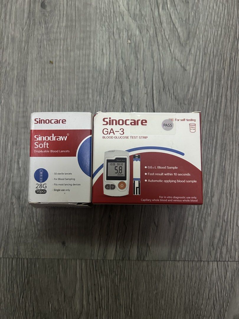 Sinocare Ga-3 strips (Category: Medical Supplies & Tools) located in Manila. Submitted by krysta_chan (Listing ID 1457089277, Image 1). Description: November expiry neto flash courier - add 50 if within metro manila additional payment if lalamove multiple stocks msg only if serious buyer .