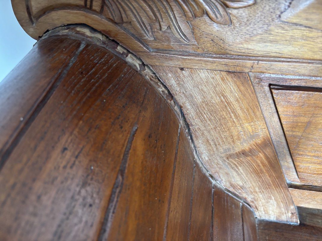 Solid Teak Bench (Category: Chairs) located in Singapore. Submitted by limnat (Listing ID 1456985400, Image 2). Description: See 2nd pic. Back rest is dislodged which can be fixed..