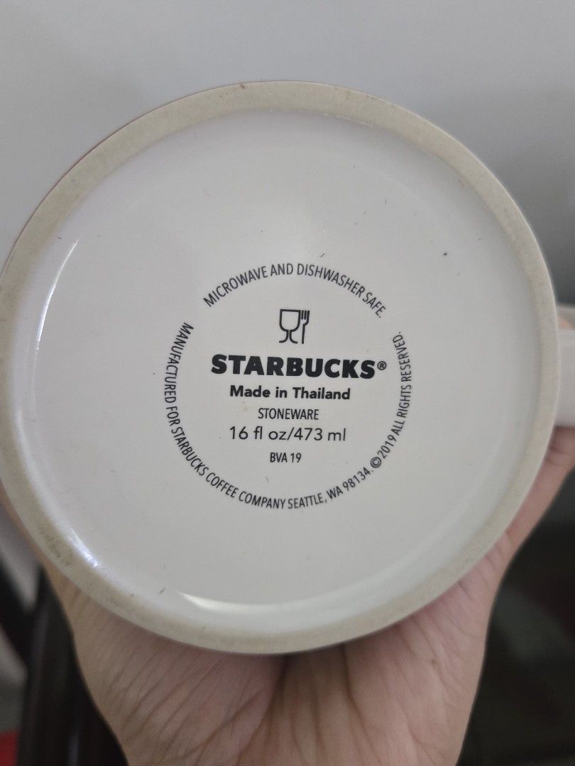 Starbucks Coffee Malaysia Mug 16oz (Category: Coffee & Tea Tableware) located in Quezon City. Submitted by samcas (Listing ID 1456964727, Image 3). Description: Starbucks Malaysia mug, 16oz. Features hibiscus and city skyline. Red interior. Stoneware, microwave/dishwasher safe..