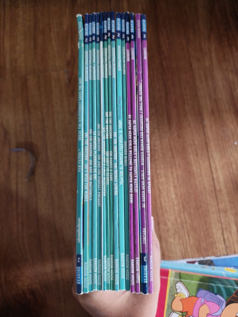Step Into Reading Books (Category: Children's Books) located in Taguig. Submitted by schewfunny (Listing ID 1457108772, Image 1). Description: - Bundle of Step Into Reading books - Includes DC Super Hero Girls, Paw Patrol, and Uni the Unicorn series - Great for young readers learning to read - Mix of Level 2 and one Level 3 book - All books are from Random House - Multiple titles from each series included 100 each.