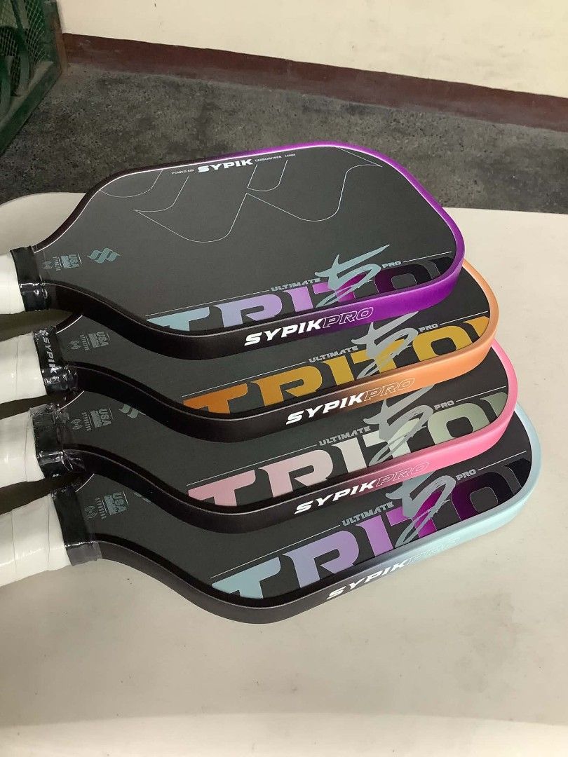 SYPIK triton 5 pickleball paddle (Category: Racket and Ball Sports) located in Quezon City. Submitted by bong_austria24 (Listing ID 1457013657, Image 2). Description: sypik triton 5 pickleball paddle 16mm - balance of control and power carbon rough grit surface lightweight 1750 each lalamove or pick up is okay 👌.