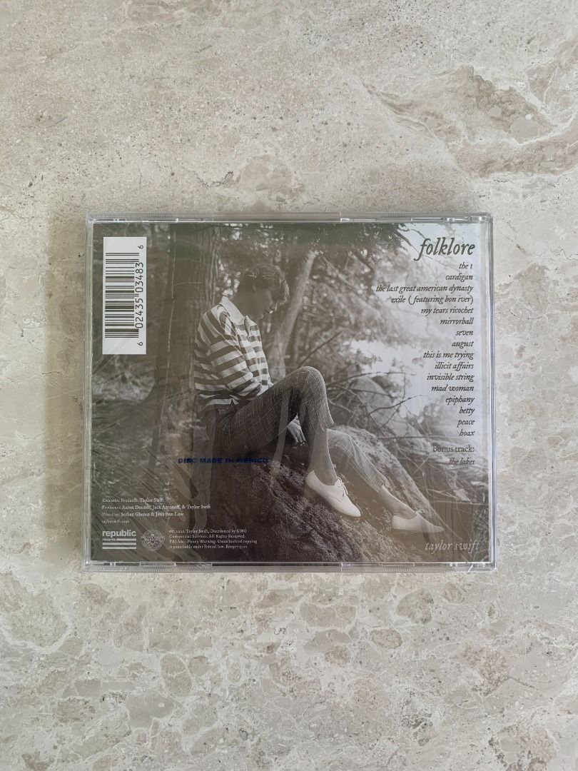 Taylor Swift folklore (meet me behind the mall) CD (Category: CDs & DVDs) located in Makati City. Submitted by shopwithmeraki_ (Listing ID 1456976367, Image 3). Description: Decluttering 📍 Location: Makati City • Item: folklore Album • Variant: meet me behind the mall • Condition: Excellent (Sealed) • Selling price: ₱1,500 • Payment methods: Maribank / GCash / Maya / GoTyme / QRPH / Bank Transfer • Delivery: Buyer shoulders shipping/delivery via