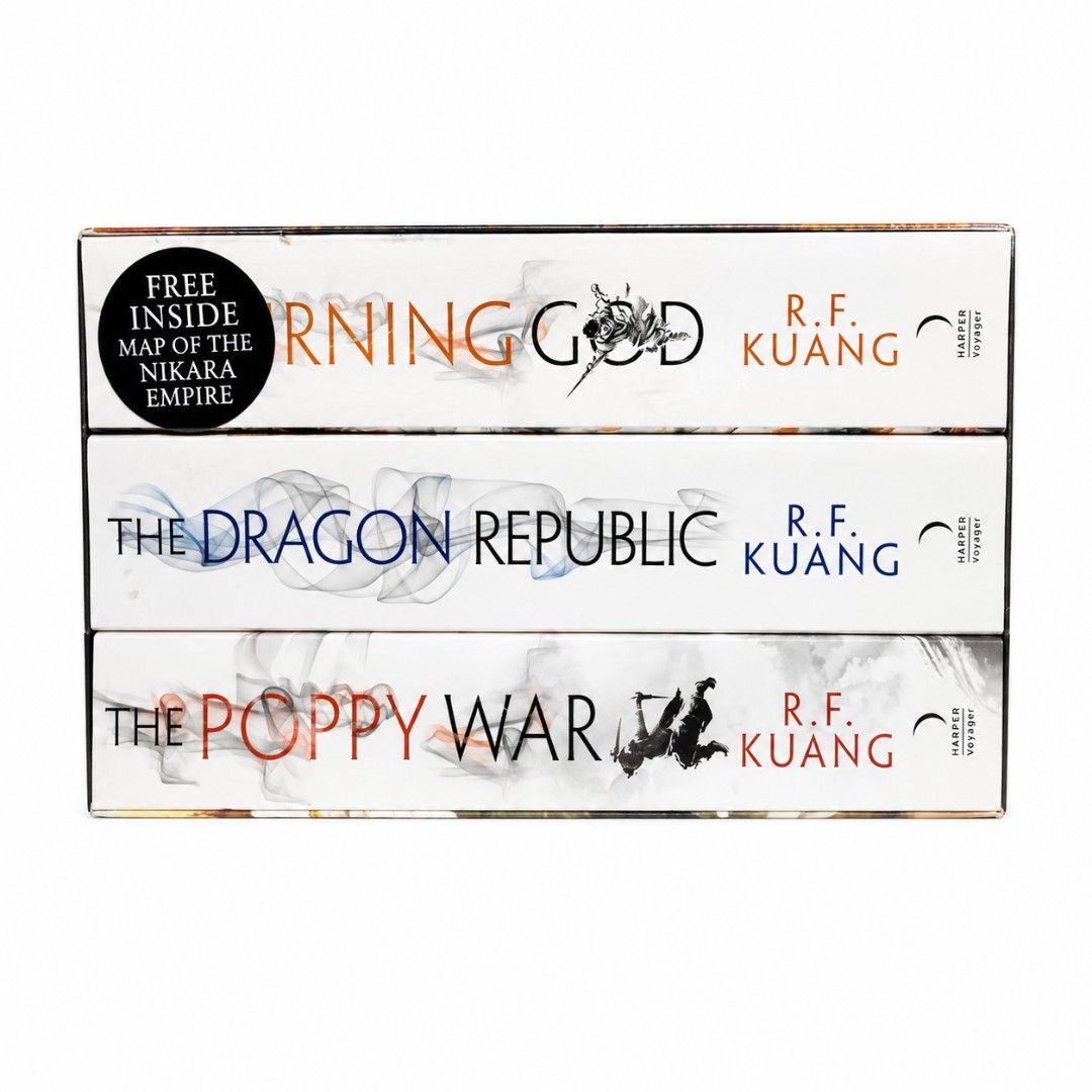 THE POPPY WAR TRILOGY (Category: Storybooks) located in Manila. Submitted by pixelnprintlab (Listing ID 1457072187, Image 2). Description: ✨ THE POPPY WAR TRILOGY ✨ 📚 100% Original | Brand New A must-have fantasy collection for book lovers and collectors! ⚔️🔥 📖 Includes: • The Poppy War • The Dragon Republic • The Burning God ✍️ Author: R.F. Kuang 🆕 Condition: Brand New 📦 Status: Ready to Ship 📦 ON HAND — Ships within 3–5 days We take extra