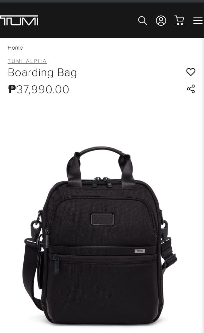 TUMI Boarding Bag (Category: Luxury Bags & Wallets) located in Pasig City. Submitted by jstuff5533 (Listing ID 1457011069, Image 1). Description: https://tumi.ph/products/tumi-boarding-bag-7752035149 Name tag can be changed at any TUMI store for free.