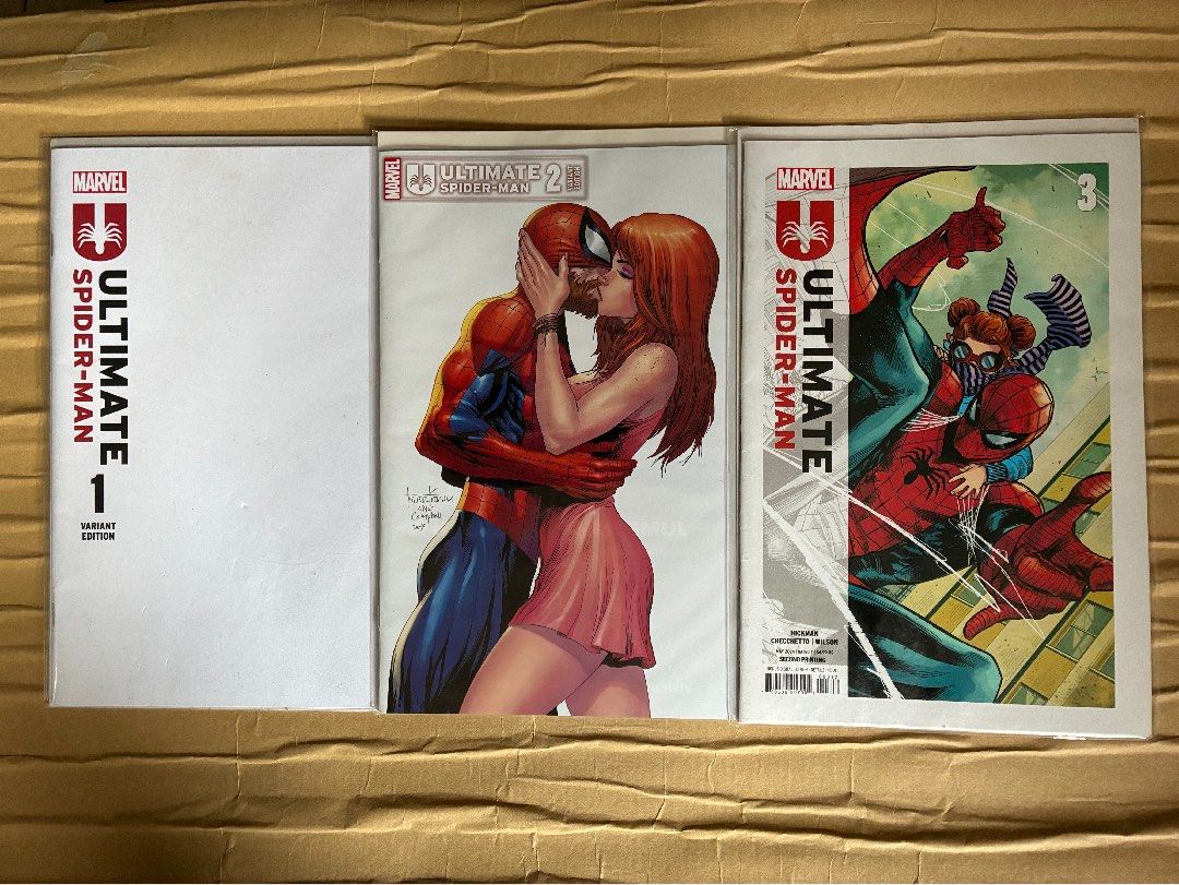 Ultimate Spider-Man #1, 2, 3 Bundle FREE SHIPPING (Category: Comics & Manga) located in General Mariano Alvarez. Submitted by spiderwebs3 (Listing ID 1421349389, Image 1). Description: USM 1 - 4th Printing Blank Variant Edition USM 2 - 4th Printing Kirkham Variant Edition USM 3 - 2nd Printing Variant Edition All for 1200 (final price) All bag and boarded.