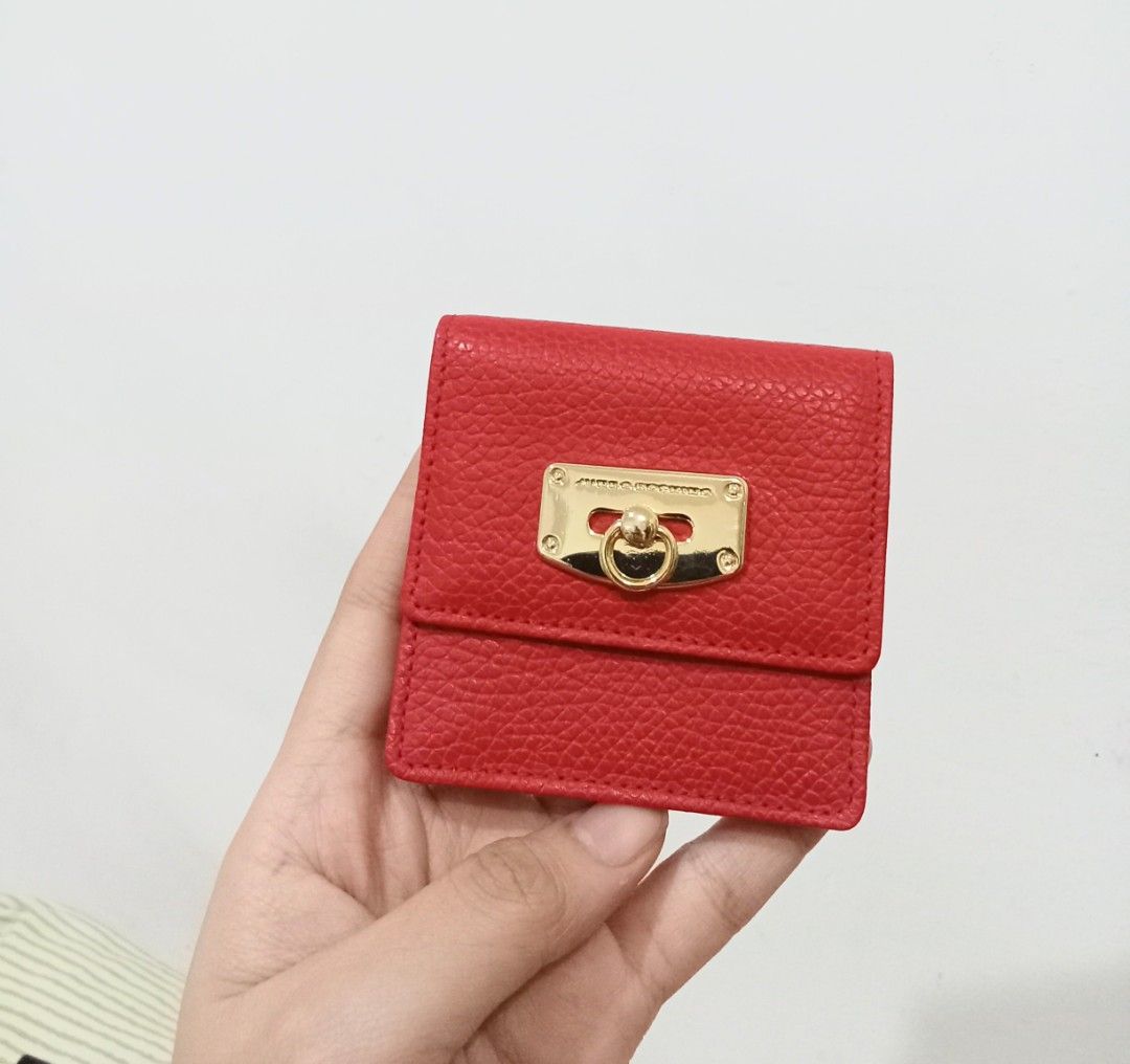 Vintage Junko Hoshino Wallet (Category: Wallets & Card holders) located in Angeles City. Submitted by micabuynsell (Listing ID 1457072645, Image 1). Description: Vintage JUNKO KOSHINO Small Wallet / Coin Purse • Made in Japan 🇯🇵 • Red • FIOCCHI ITALY snap just like luxury bags • genuine leather • Vintage (likely 1980s–1990s) • very good condition ✨ .