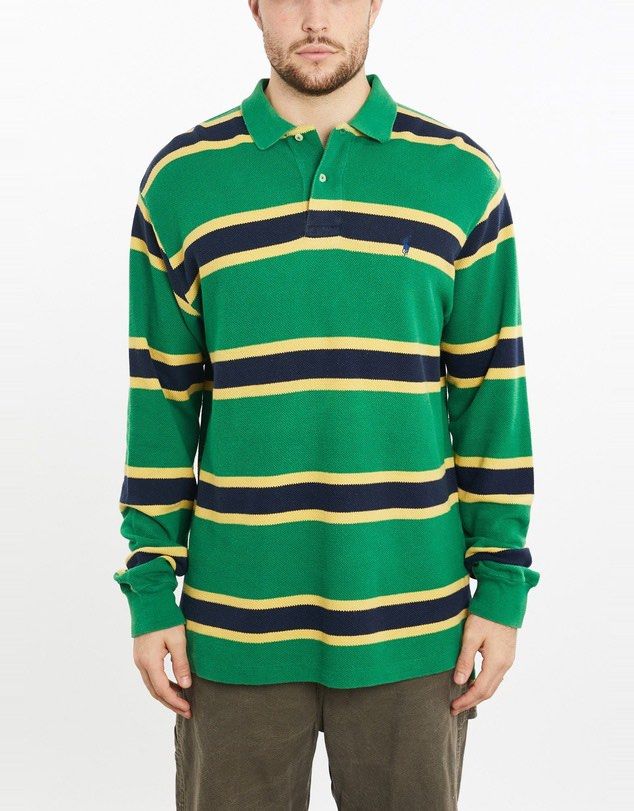 (Sale)Vintage Polo Ralph Lauren (Category: Coats, Jackets and Outerwear) located in Cavite. Submitted by onebeancent (Listing ID 1457122378, Image 1). Description: 🔘Vintage Po.Lo RL Collared Long Sleeve Size: XL Frame Dimension: 23" Width | 27-29" Length Color: Green Color Rate: 9.8/10 Issue: None Condition: Good as new‼️ Before: 950php Now: 699php Additional Shipping Fee (J&T Medium Pouch) 125php Luzon 145php visayas 165php mindanao.