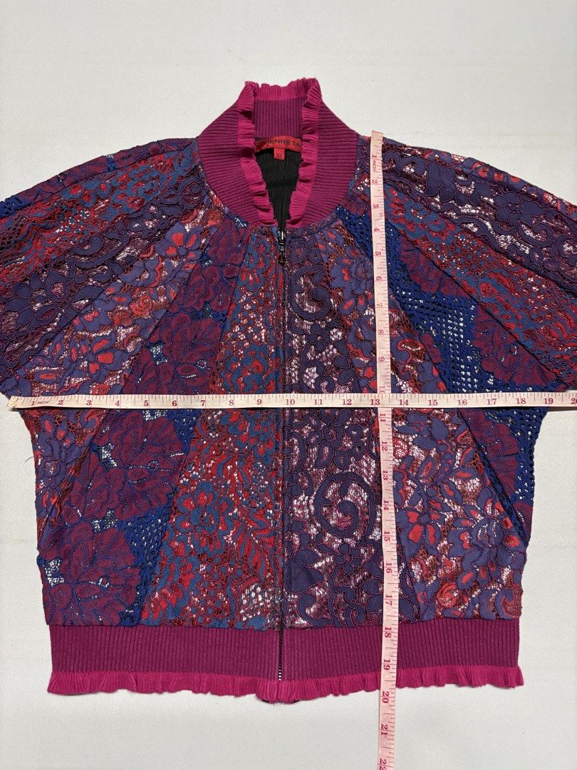 VIVIENNE TAM Double Layered Floral Jacket (Category: Coats, Jackets and Outerwear) located in Baguio. Submitted by viibodegaaa (Listing ID 1457011170, Image 2). Description: Item: VIVIENNE TAM Double Layered Floral Jacket Size: XS Width: 19’ Length: 20’ Condition: excellent - new Price: 4880.