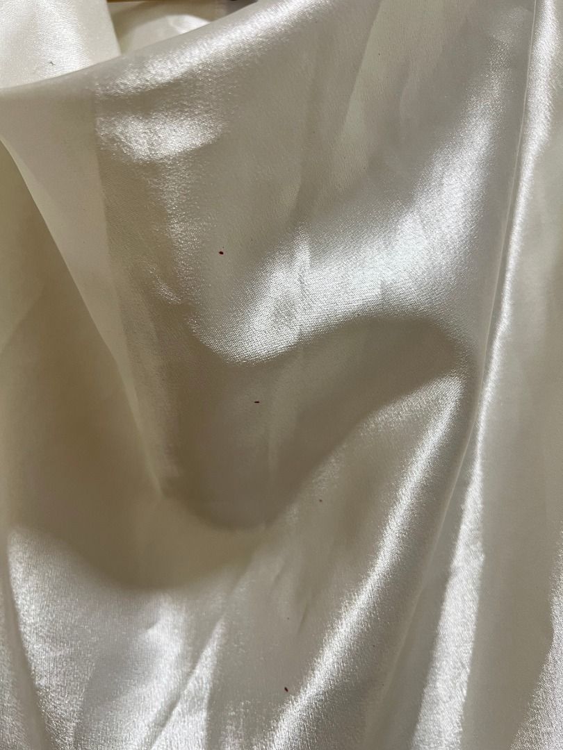 White Satin Cowl Neck Dress (Category: Dresses) located in General Trias. Submitted by matchadeclutters (Listing ID 1457016214, Image 3). Description: - worn only a few times - has minimal red spots but is not noticeable from afar.