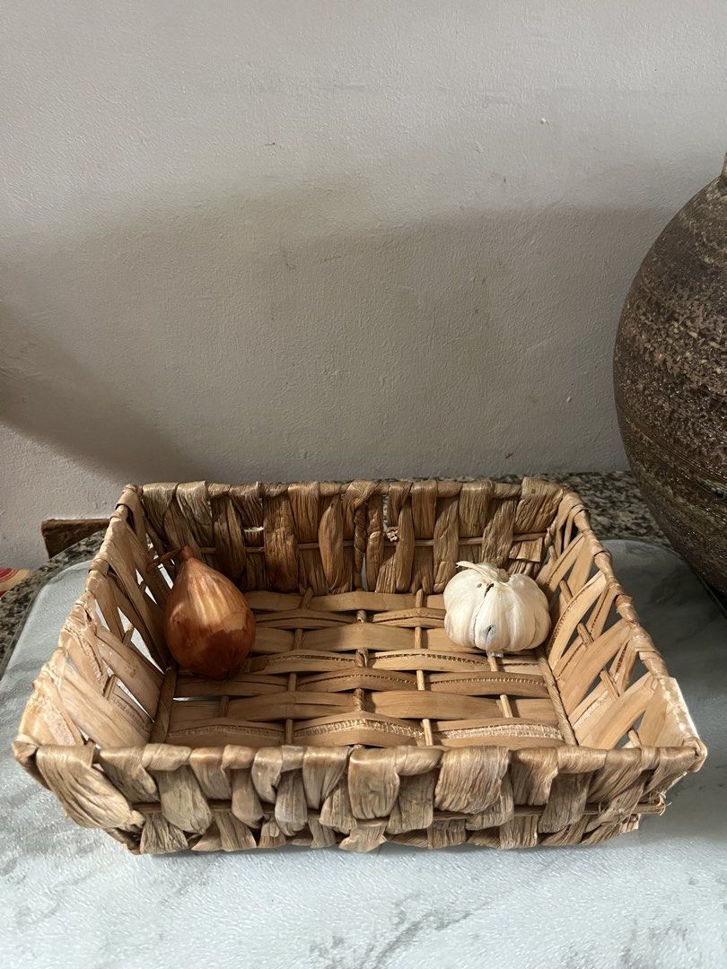Woven Rectangular Basket for Storage or pDecor (Category: Storage Boxes & Baskets) located in Taguig. Submitted by minmin_parker (Listing ID 1456990544, Image 2). Description: - Natural woven basket with intricate, rustic charm. - Ideal for organizing small items: keys, mail, toiletries. - Versatile use: perfect for shelves or as a decorative accent. - Adds a touch of rustic charm to any room..
