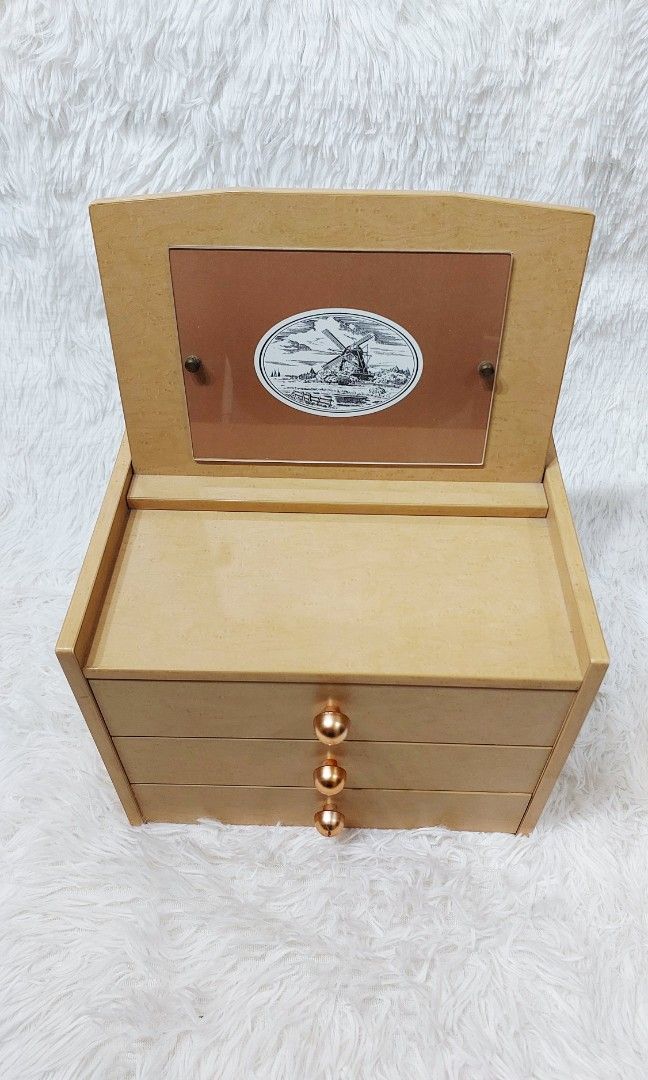 ✨ Classic 3-Drawer Keepsake & Jewelry Chest ✨ (Category: Accessory Holder, Box & Organizers) located in Binan City. Submitted by sakuratreasuresph (Listing ID 1457274893, Image 3). Description: ✨ Classic 3-Drawer Keepsake & Jewelry Chest ✨ A charming storage piece designed to keep your treasured accessories, jewelry, and little keepsakes beautifully organized. 🤎 🗝️ Warm wood-tone finish 🗝️ 3 spacious drawers for convenient storage 🗝️ Gold-ton
