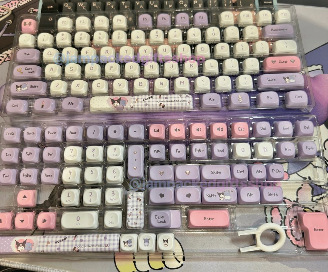 Akko × Kuromi MOA Keycap Set – 138 Keys (Category: Computer Keyboard) located in Antipolo. Submitted by jampackedgiftsshop (Listing ID 1457212133, Image 1). Description: ⌨️💜 𝐀𝐤𝐤𝐨 × 𝐊𝐮𝐫𝐨𝐦𝐢 𝐌𝐎𝐀 𝐊𝐞𝐲𝐜𝐚𝐩 𝐒𝐞𝐭 – 𝟏𝟑𝟖 𝐊𝐞𝐲𝐬 💰 ₱𝟐,𝟐𝟎𝟎 – 𝐬𝐥𝐢𝐠𝐡𝐭𝐥𝐲 𝐧𝐞𝐠𝐨𝐭𝐢𝐚𝐛𝐥𝐞 🏷️ 𝐒𝐑𝐏: ₱𝟐,𝟒𝟗𝟓 Selling my 𝐨𝐫𝐢𝐠𝐢𝐧𝐚𝐥 𝐀𝐤𝐤𝐨 × 𝐊𝐮𝐫𝐨𝐦𝐢 𝐌𝐎𝐀 𝟏𝟑𝟖-𝐤𝐞𝐲 𝐤𝐞𝐲𝐜𝐚𝐩 𝐬𝐞𝐭, purchased from 𝐃𝐚𝐭𝐚𝐁𝐥𝐢𝐭𝐳 a