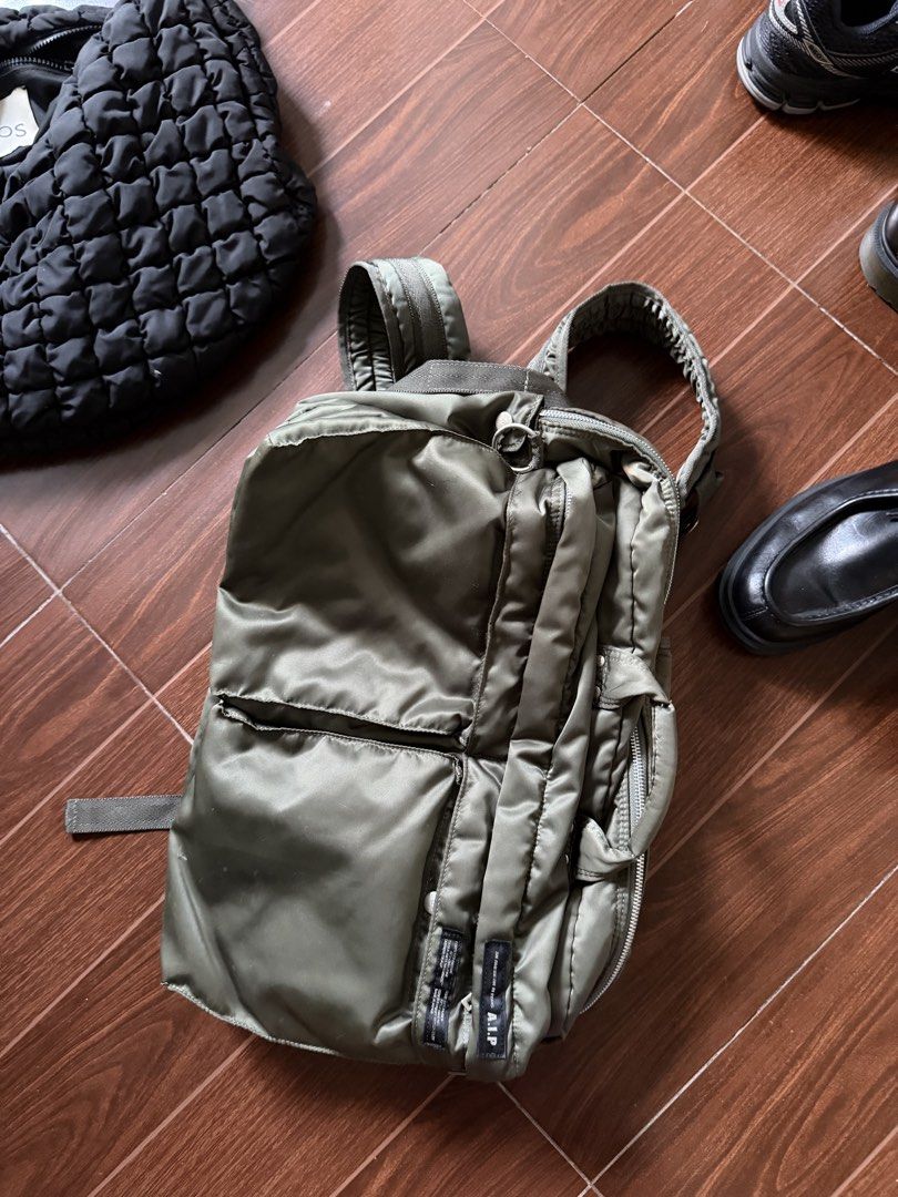 American In Paris convertible bag (Category: Backpacks) located in Manila. Submitted by chattel_mnl (Listing ID 1457234806, Image 3). Description: American In Paris two way bag shoulder bag or backpack packable straps sage green superb quality on par or better than porter no issues 15x20 3500 .