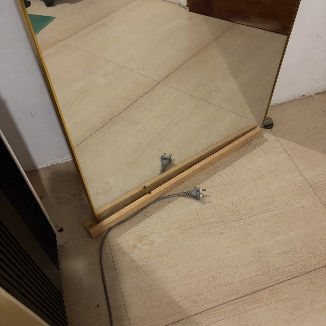 5x2 Arch Floor Mirror with Gold Frame (Category: Mirrors) located in Pasig City. Submitted by myclosettoyoursmnl (Listing ID 1457242829, Image 3). Description: - Full length arch mirror - Elegant gold metal frame - Sturdy wooden base - Tall and wide for full outfit checks - Easy to place against a wall - Ideal for bedrooms or living areas.