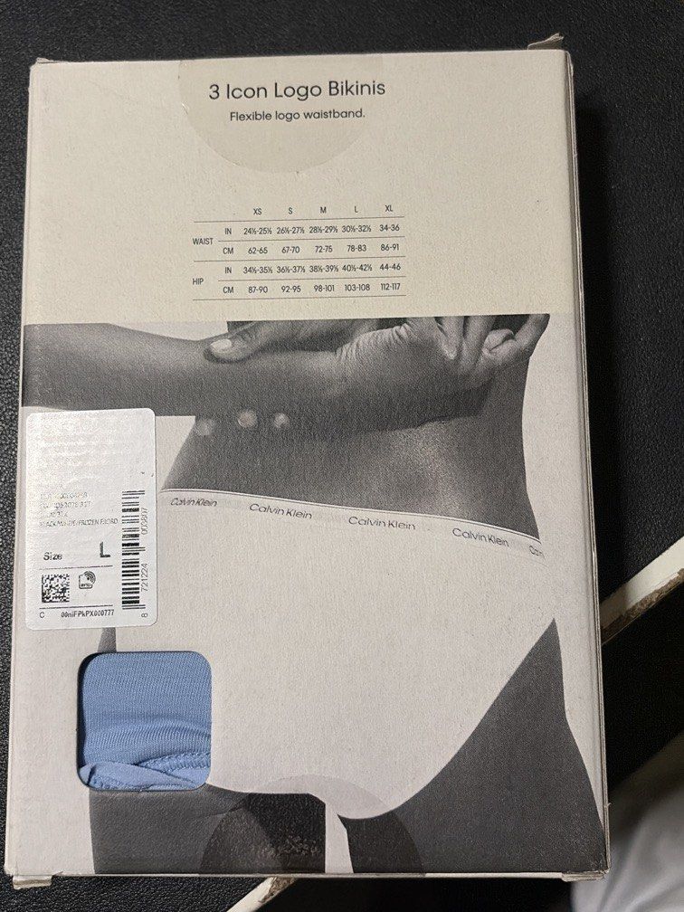Authentic: Calvin Klein Icon logo Panty (Category: Undergarments & Loungewear) located in Manila. Submitted by prlv_mnl (Listing ID 1457287599, Image 2). Description: New, 3 pack of authentic calvin klein undies, cotton, unused or anything. Boxed sealed af..