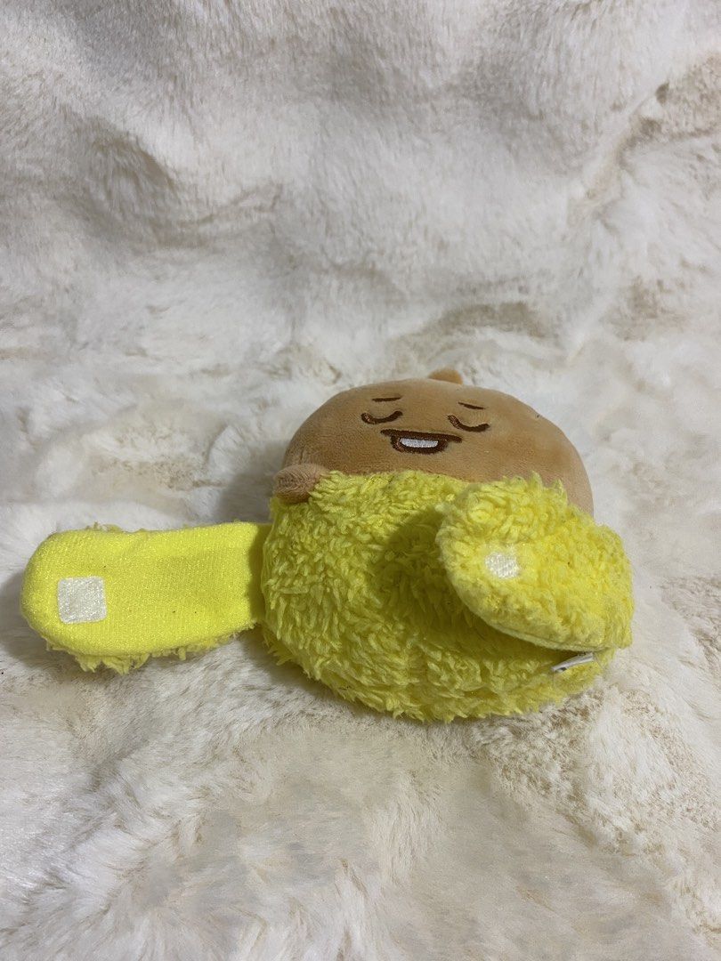BT21 Chimmy Plush charm keychain (Category: Plushies & Soft Toys) located in Kalibo. Submitted by ollie_stuffshop (Listing ID 1457307358, Image 2). Description: Before you send your inquiries: ❗️Last Price is already posted ❗️Manage your expectations, WYSIWYG ❗️May need washing ❗️Shipping day is every Sunday - Adorable BT21 Chimmy plush toy - Comes wrapped in a cozy, fuzzy yellow blanket - Features a convenient keychain attachment - Compact and p