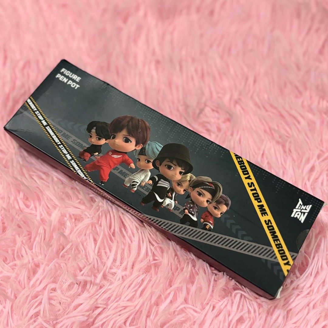 BTS TINYTAN MICDROP PEN AND PEN POT (Category: K-Wave Merchandise) located in Makati City. Submitted by memei24 (Listing ID 1457292583, Image 2). Description: sealed set only plus sf lalamove jnt.