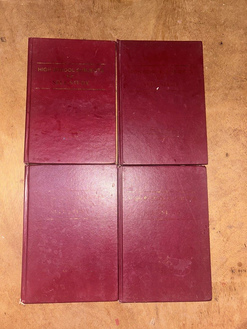 BUNDLE High School Subjects for Self Study by Andrew V. Murray 2010 Edition (Category: Textbooks) located in Iloilo. Submitted by loreleilai99 (Listing ID 1457216419, Image 1). Description: 4 Book Bundle Take All Only ₱800 Subjects include: Volume 1: English, World Literature and Economics Volume 2: Earth Science, Biology, Chemistry, Physics and World History Volume 3: Elementary Algebra, Intermediate Algebra and Geometry Volume 4: Trigonometry, 