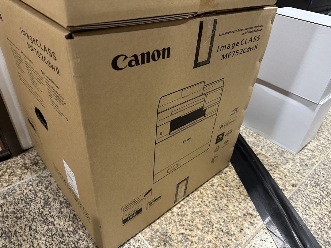 Canon imageCLASS MF752Cdw Laser Multi-Function Printer (Category: Printers, Scanners & Copiers) located in Singapore. Submitted by pandasprinkles (Listing ID 1457187053, Image 2). Description: - Canon imageCLASS MF752Cdw II laser multi-function printer - Brand new, still in original box Original price : $949 Self pick up at Telok Ayer.