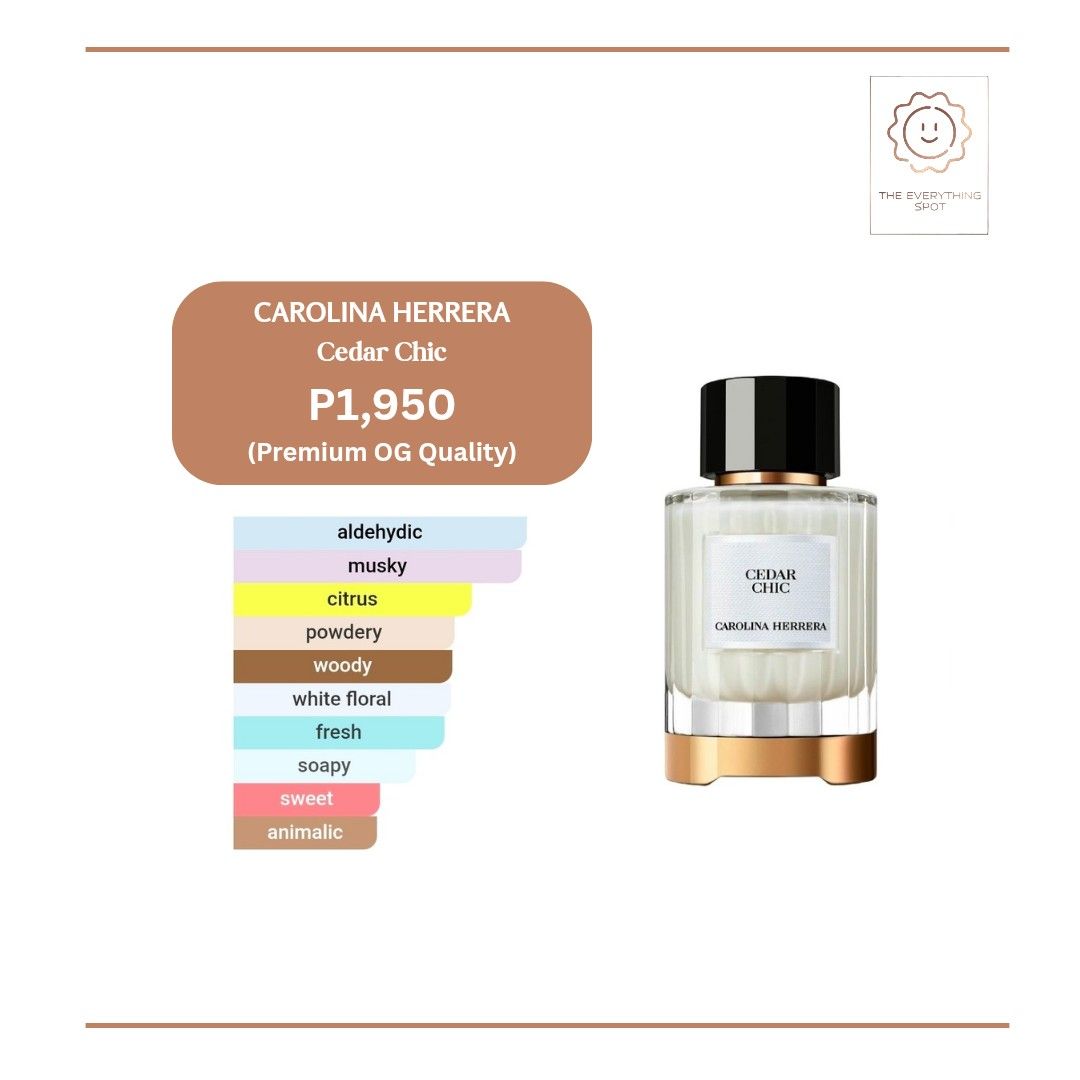 [9.9 Sale] Carolina Herrera Cedar Chic (Category: Fragrance & Deodorants) located in Cavite. Submitted by theeverythingspot (Listing ID 1457141439, Image 1). Description: .