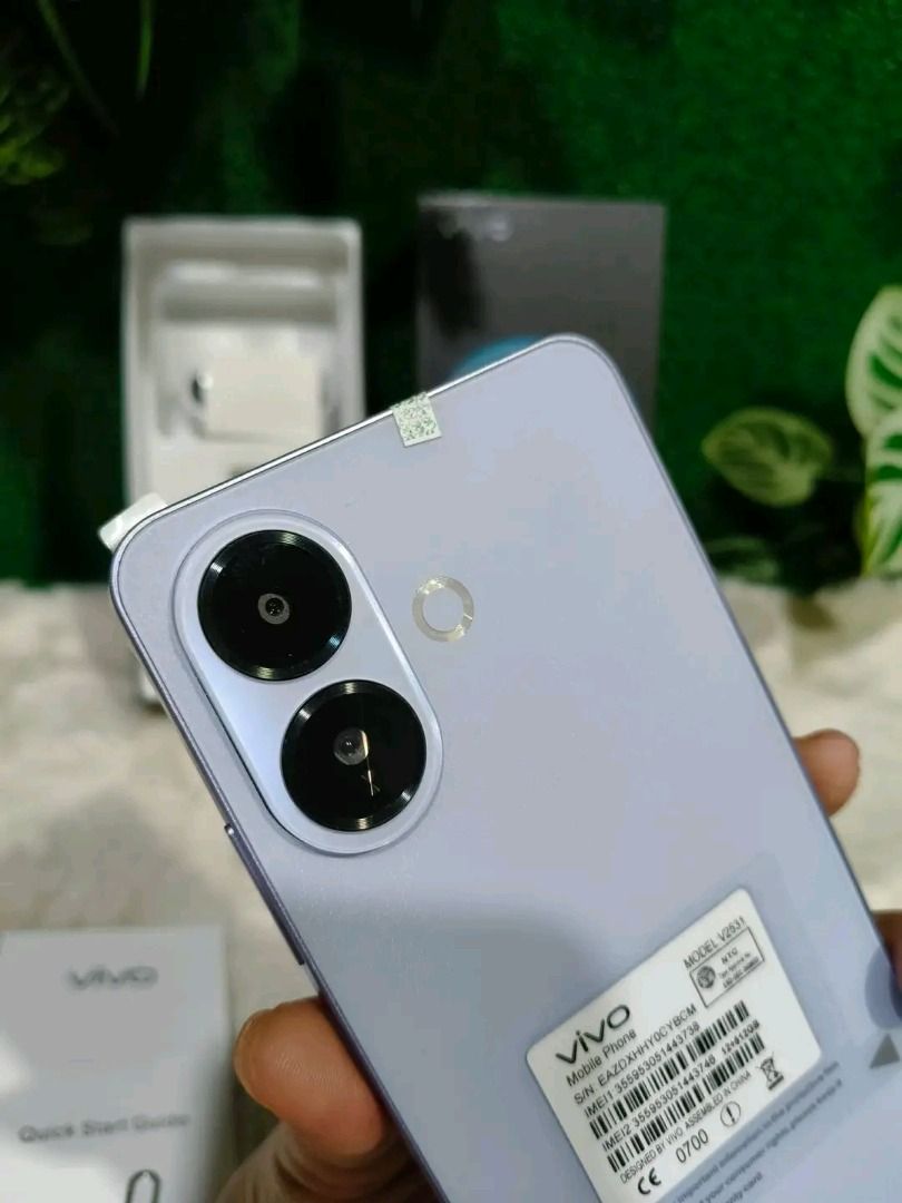 Cellphone Android (Category: Other Mobile & Gadget Accessories) located in Manila. Submitted by swiftdeer_8808f2 (Listing ID 1457291507, Image 2). Description: Vivo V60 Lite 5G Refurbrished Copy Sealed Complete 12 Gb Ram+512Gb Rom 🅿️4,500 ONLY 🌹12Gb ram 🌹512 Gb Rom 🌹Screen fingerprint 🌹Hole-punch camera 🌹Android 15 version 🌹StorageCompresion: 20gb 🌹5000mAh battery 🌹Qualcomm Snapdragon 4 Gen 2 🌹AMOLED DISPLAY 🌹COMPLETE SET charge Open f