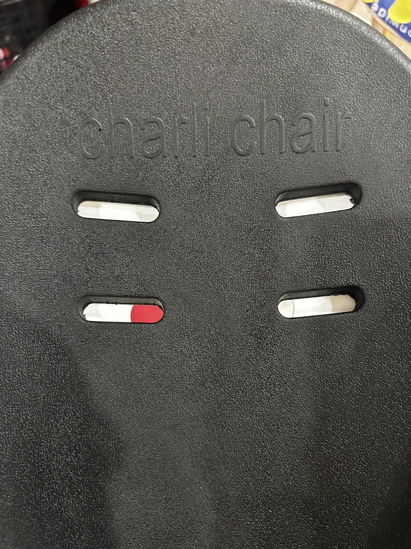 CHARLI CHAIR (Category: Bathtub & Bath Accessories) located in Cavite. Submitted by art_declutter (Listing ID 1457181609, Image 3). Description: with Charli Chair Seat Cushion Pad (Black) srp is 2k No Box No Harness (can't find na) .