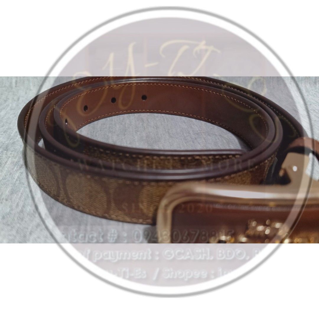 Coach reversible belt(women) (Category: Belts) located in Taytay. Submitted by jeyties (Listing ID 1457294734, Image 1). Description: original Coach reversible belt mono brown/plain brown size 42.