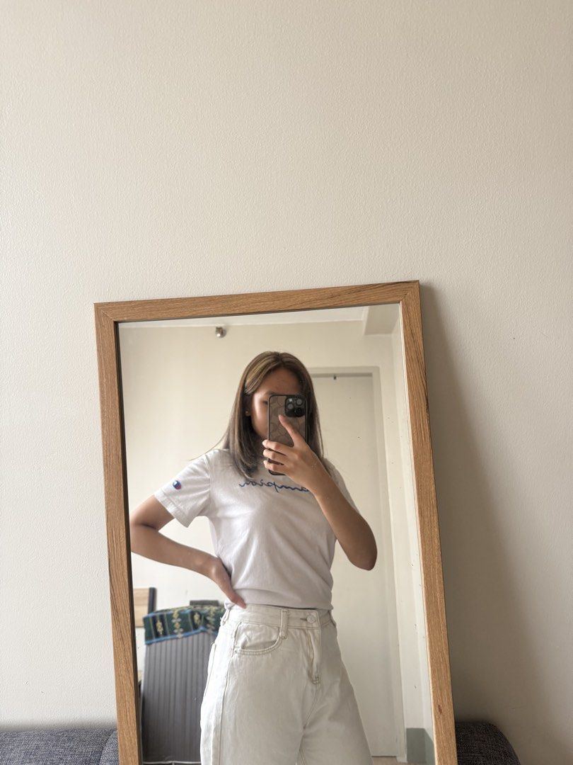 Cream Pants (Slighty straight cut) (Category: Jeans) located in Manila. Submitted by ej_guyud00 (Listing ID 1457201521, Image 3). Description: 💌 Cream colored wide-leg pants 💌 Relaxed fit pants 💌 High waisted 💌 Fits to 25-27 .