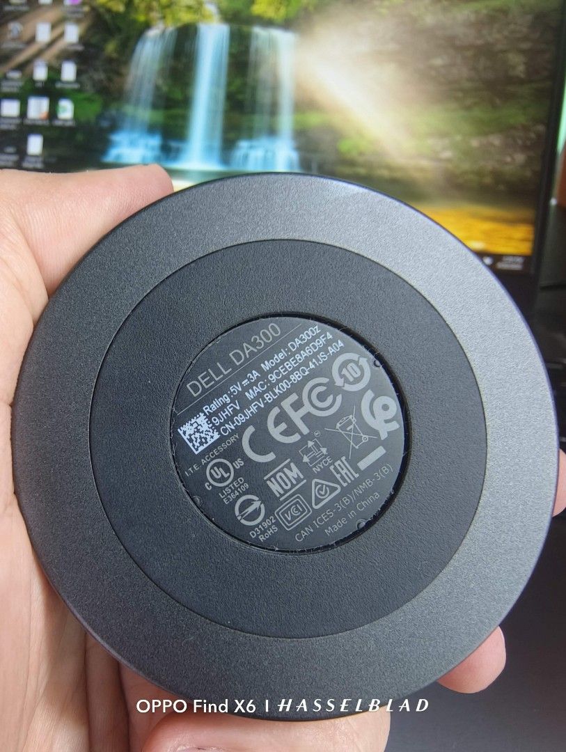 Convert your Phone or Tablet or Laptop to Desktop Computer. (Category: Cables & Adaptors) located in Quezon City. Submitted by gadgetsun (Listing ID 1457143279, Image 2). Description: - Dell DA300 adapter - Ports: USB-C, USB-A, Ethernet, VGA, HDMI - Compact and portable design - Ideal for connecting peripherals on the go - Tested and confirmed working The Dell USB-C Mobile Adapter - DA300 is a compact 6-in-1 circular travel dock featuring an inte