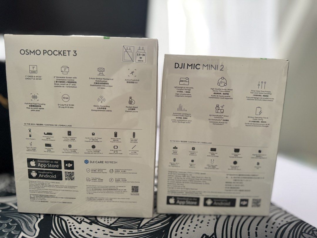DJI Osmo Pocket 3 Creator Combo & Mic Mini 2 (Category: Video Cameras) located in Manila. Submitted by emenel (Listing ID 1457204779, Image 2). Description: - Brand New DJI Osmo Pocket 3 Creator Combo & DJI Mic Mini 2 - Osmo Pocket 3 Features: 1-inch CMOS sensor, 2-inch rotatable touchscreen - DJI Mic Mini 2: Wireless microphone system - Perfect for vlogging, content creation, and capturing high-quality video - Both items are new in box Bale 3 mi